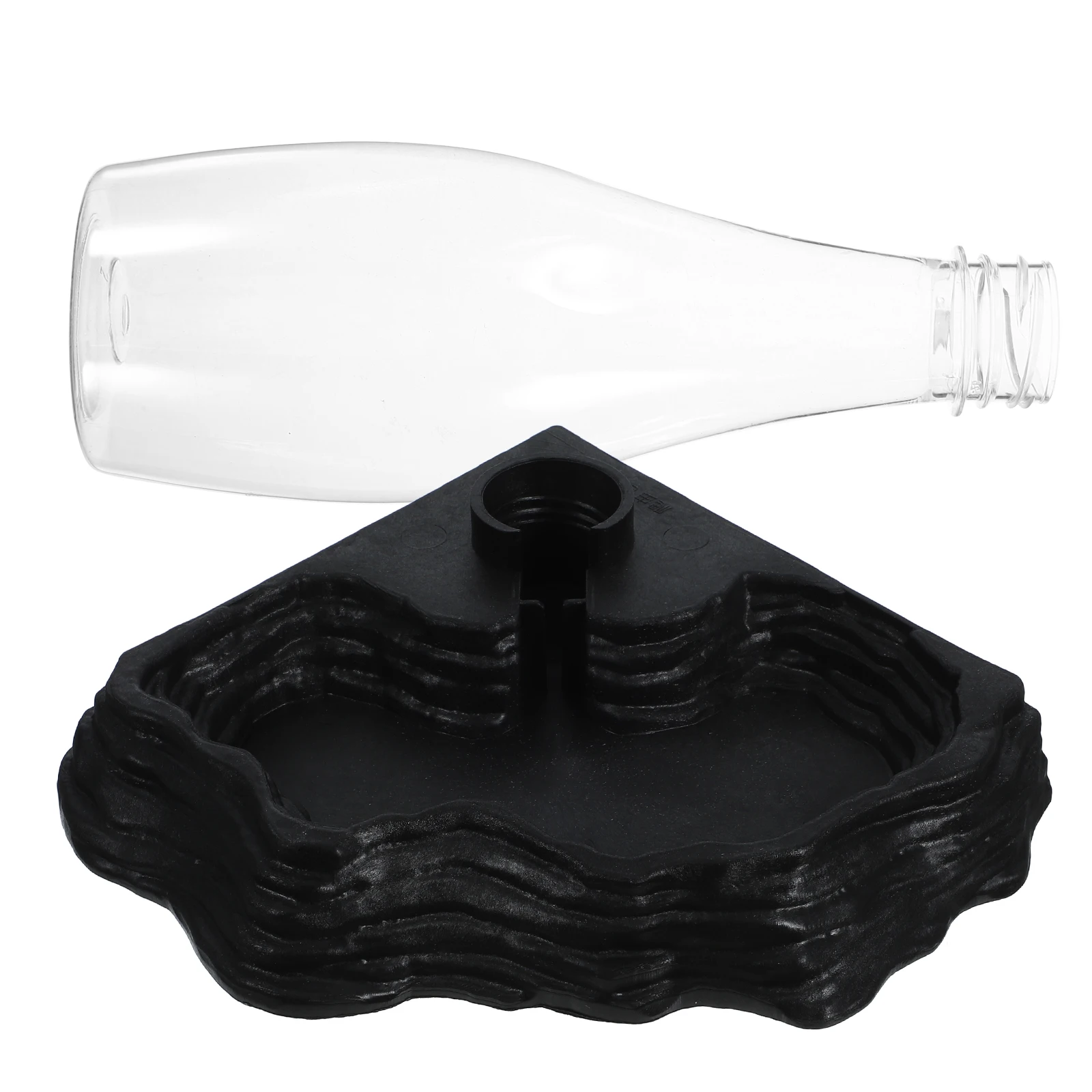 

Automatic Reptile Water Feeder Black High-Density Safe For Tortoises Lizards Smooth Surface Easy Clean Pet Supplies Cage