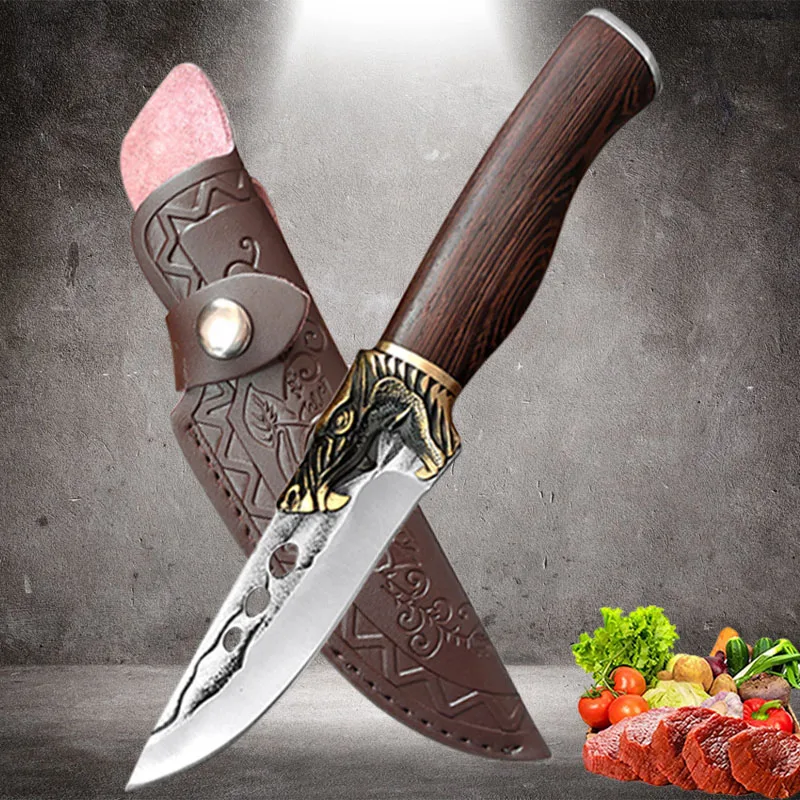 Forged Boning Peeling Knife Meat Friut Cutting Cleaver Utility Slicing Paring Knives Barbecue Chef Lightweight Portable Knife