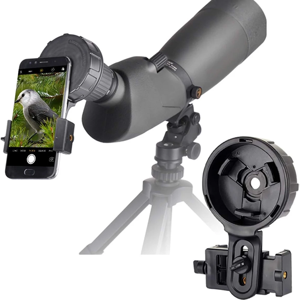 Telescope Phone Photo Adapter Universal Quick Aligned Cell Phone Digiscoping Adaptor Mount Compatible with Binoculars Monocular