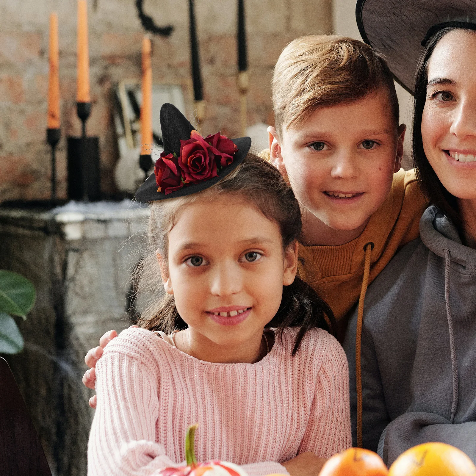 Cappello da strega per donne e bambini, leggero, per feste di Halloween, decorazioni per capelli in maschera, accessorio per eventi di danza del mago