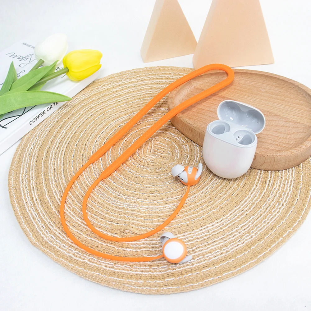 لينة سيليكون مكافحة خسر حزام ل جوجل بكسل براعم 2 بلوتوث متوافق سماعة معلقة الرقبة حبل ل جوجل بكسل براعم أ