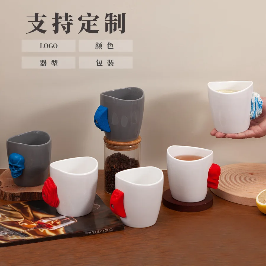 Funny Coffee Climbing Mug Large Capacity High Value Creative Ceramic Cup Ins Gift