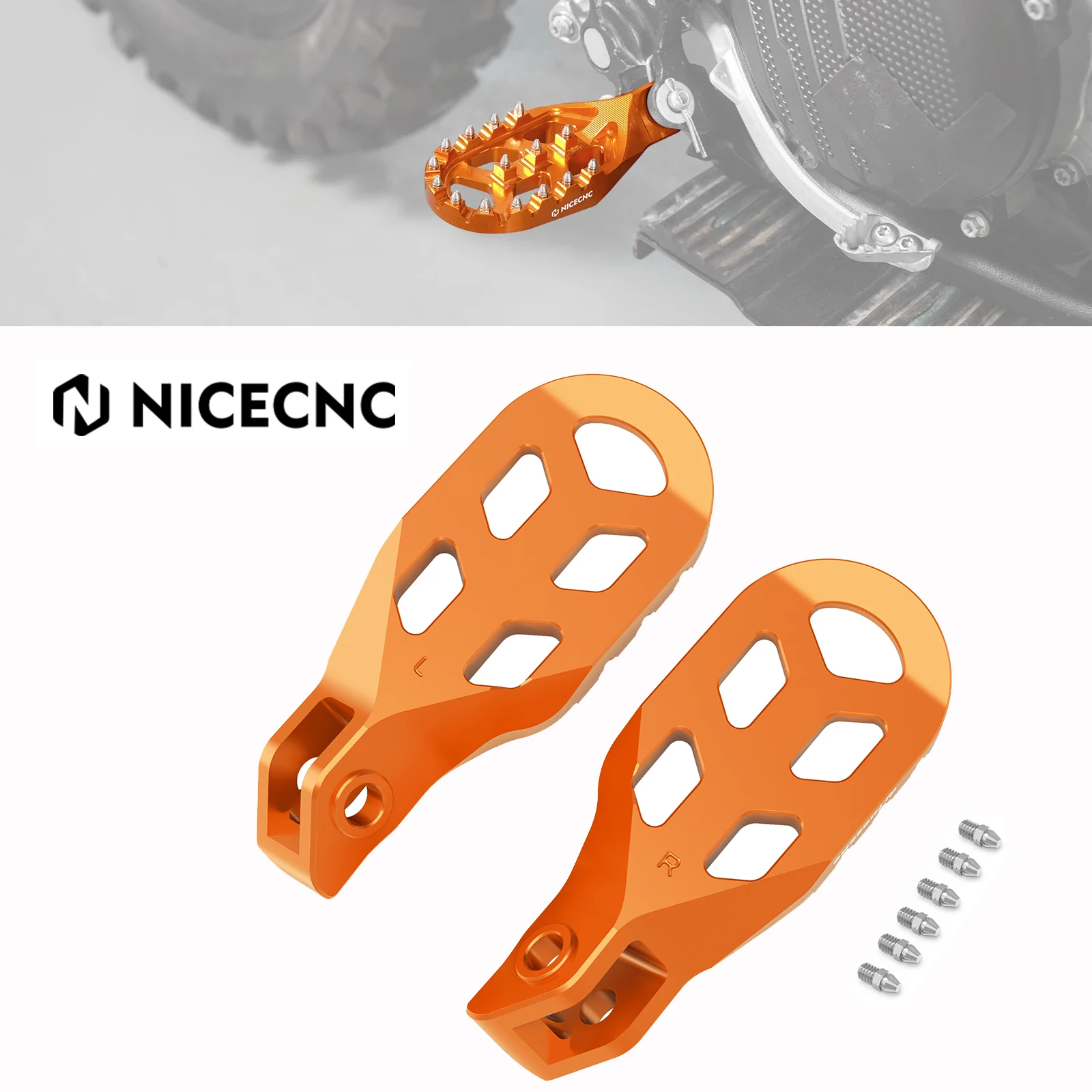 

For KTM EXC 300 2024 Forged Foot Pegs Footrests SX 125 SX-F 450 EXC-F 350 EXC EXCF XCW XC SX XCF SXF 125 250 300 350 450 500