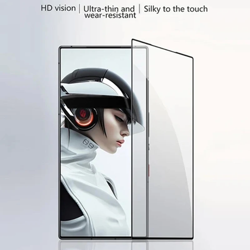 Full Gule Tempered Glass for ZTE nubia Red Magic 9 Pro 9 Pro+ Screen Protector Glass Red Magic 9s Pro 9s Pro+ Protective Glass - náhled 3