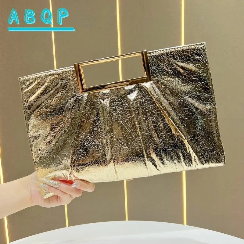 

Banquet Clutch Solid Color Sequin Large Capacity Evening Handbag Luxury Brand Fashion Shoulder Crossbody Bag High Quality