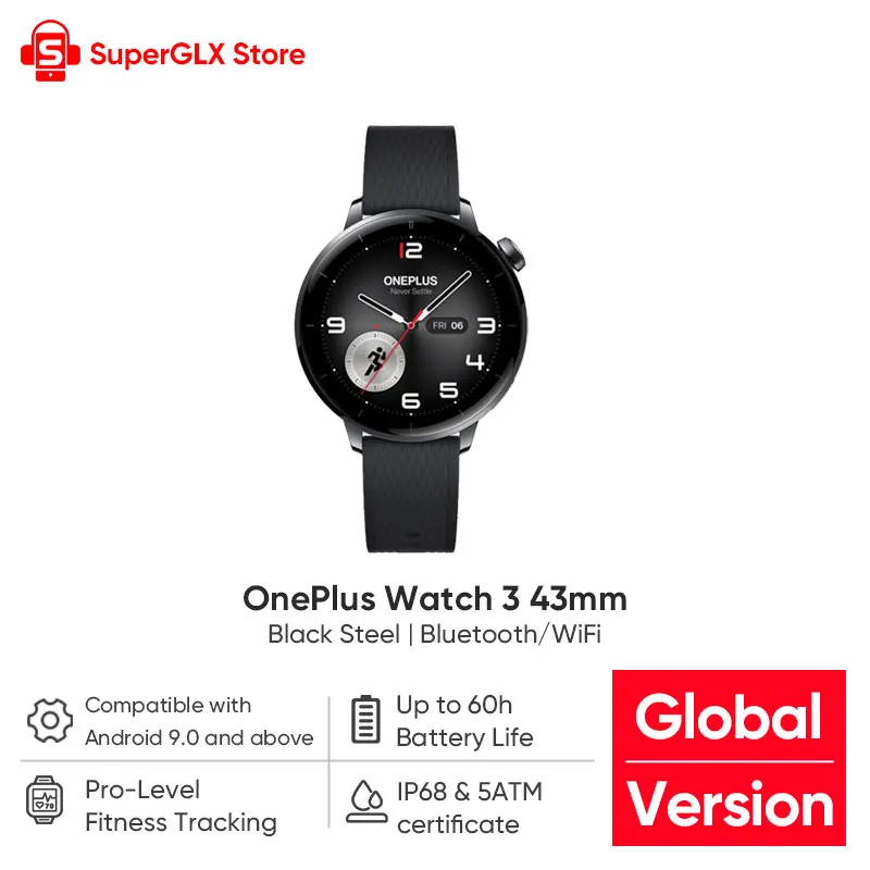 2025 New OnePlus Watch 3 43mm Global Version Smart Watch 1.32