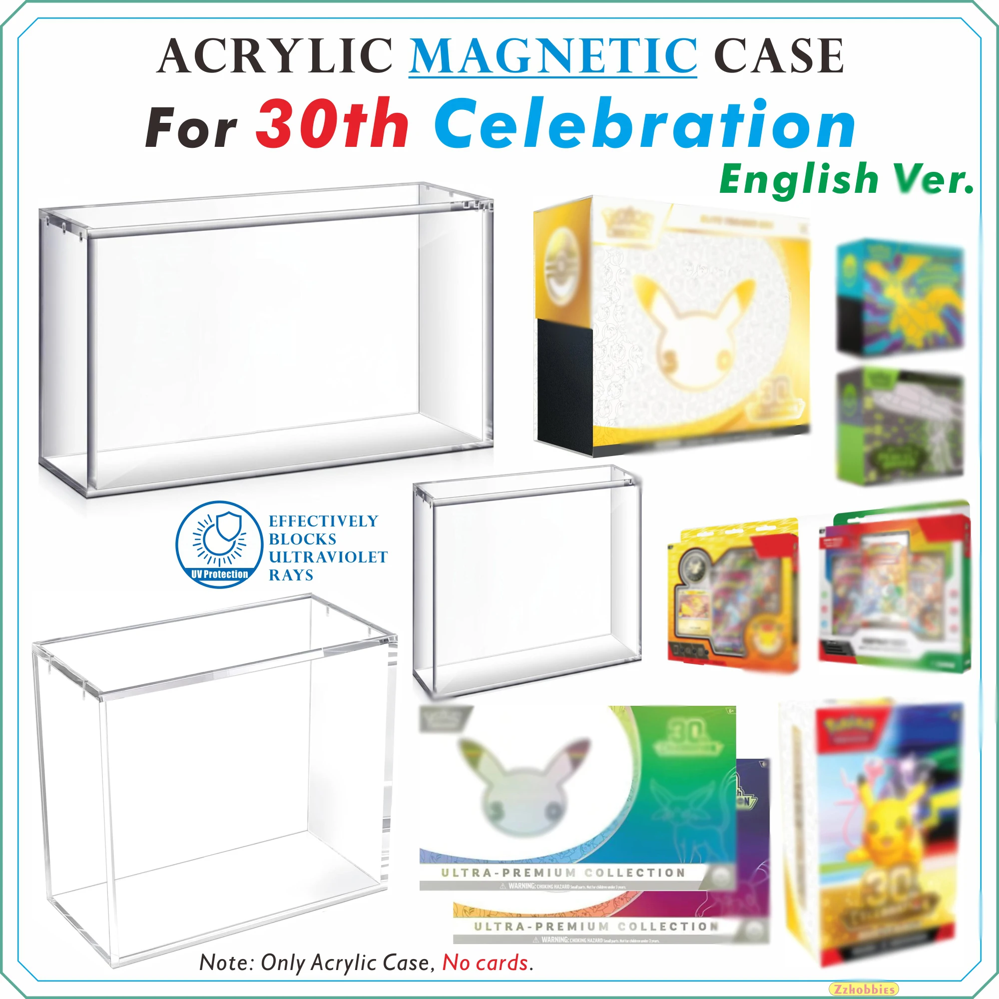 Coque magnétique en acrylique pour la 30e célébration (version anglaise) Boîtes d'entraînement Elite Trainer ETB