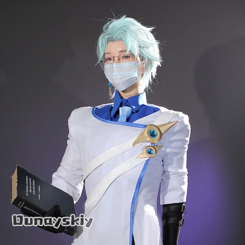 New Genshin Impact Dottore Doctor Segment Second Moon Full Set Cosplay Costume Halloween Anime Carnival Theme Party Dress Up view 4