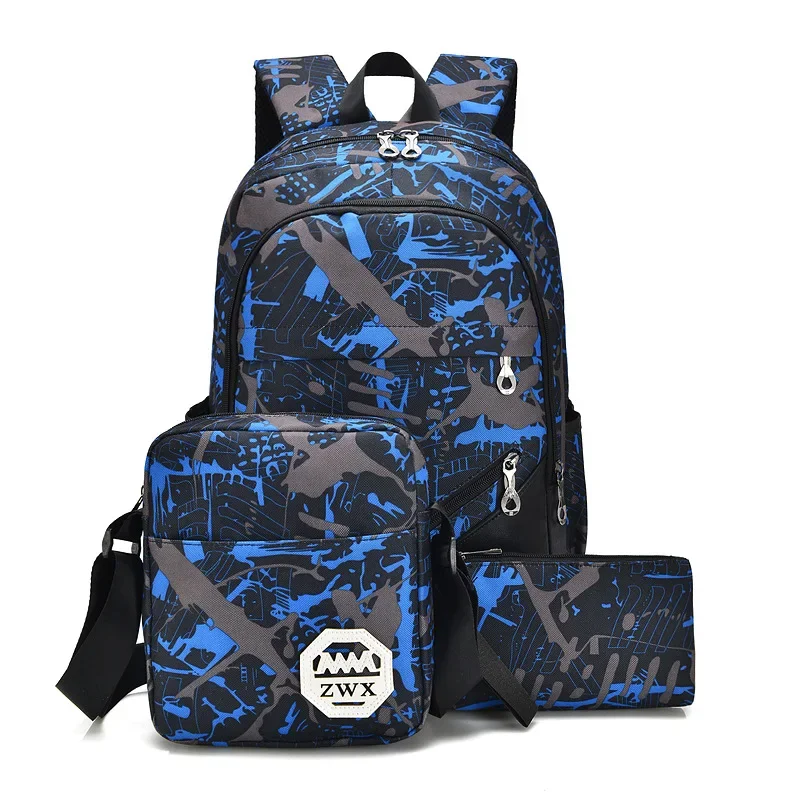 Waterproof travel laptop backpack children School Bags teenager Boys girls camouflage school Backpack set high School backpack