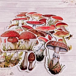 20Pcs/Pack Vintage Mushroom Sticker DIY Craft Scrapbooking Album  Journal Happy Planner Decorative Stickers