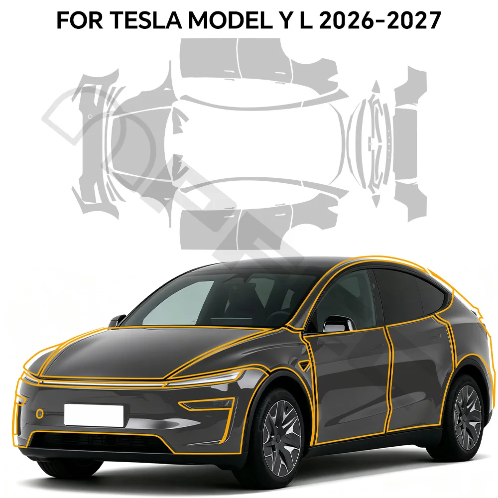 9Mil TPU Paint Protection Film For Tesla Model Y L 2026 2027 Pre-cut PPF Matte Clear Bra Anti-Scratch Resistant Repairable Cover