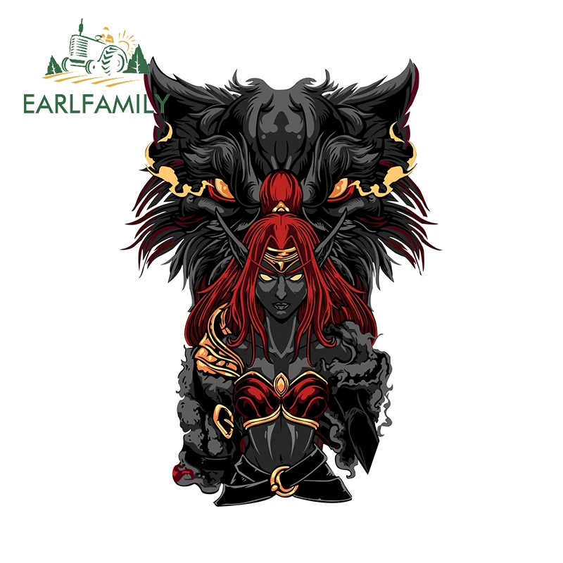 Earl family 13cm x 9,3 cm mächtige schwarze Tiger Dämon Auto Aufkleber Persönlichkeit Krieger Fenster Aufkleber Vinyl RV Caravan Racing Dekor