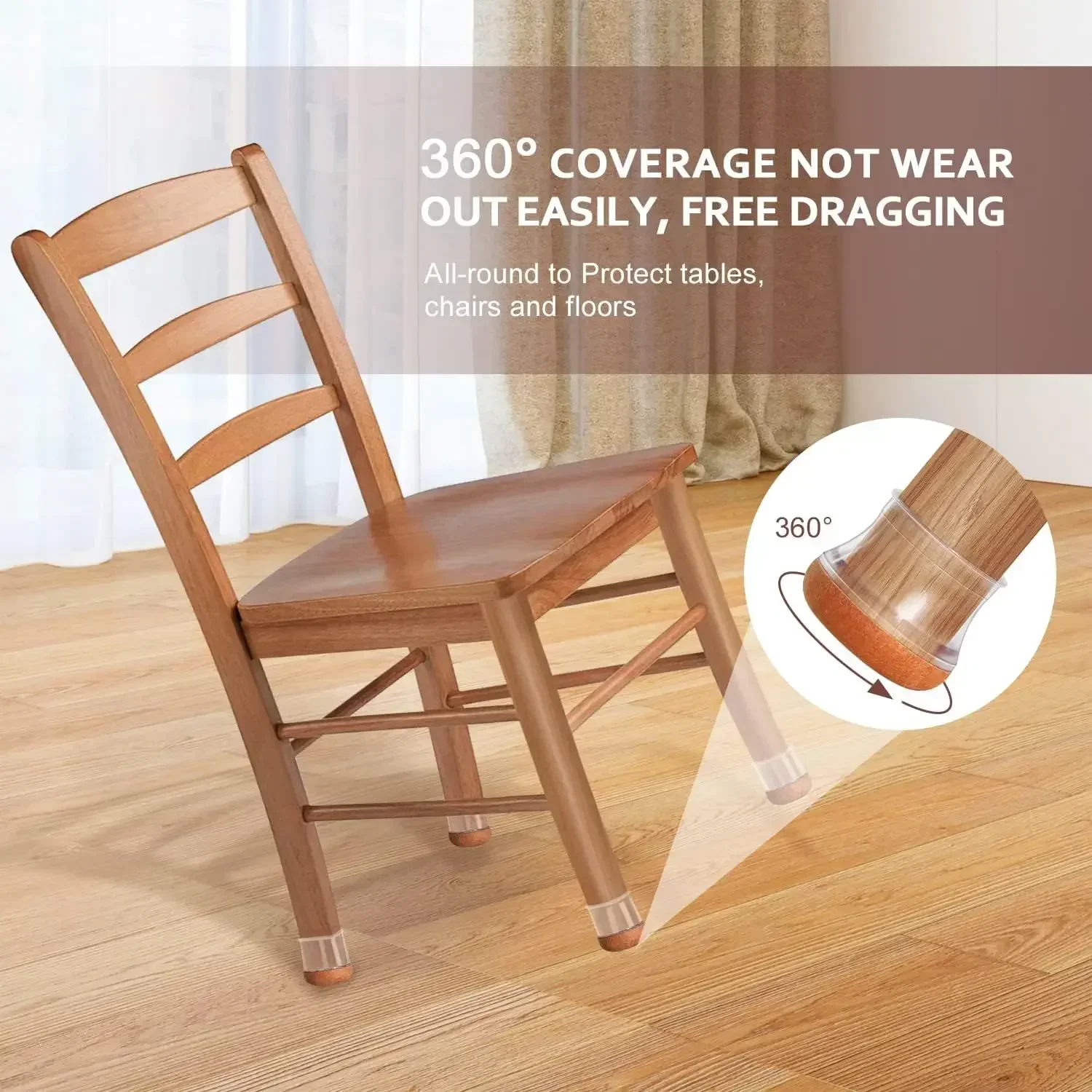 32/1pcs Chair Leg Protectors Felt Pads for Hardwood Floors Silicone Covers Furniture Leg Sliders Caps Non Slip Reduce Noise