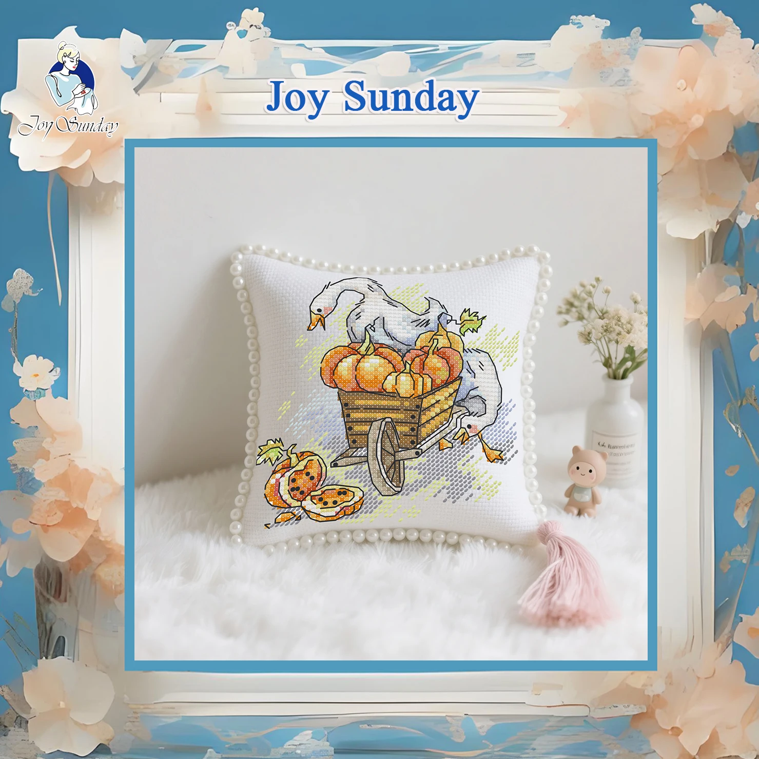 

Joy Sunday Pre-printed Cross Stitch Kit Easy Pattern Aida Stamped Fabric Embroidery Set-Loss After Loss