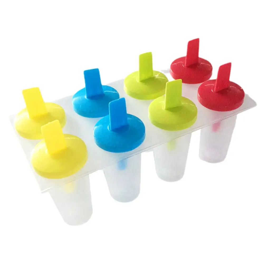 High-end 8 Cell Silicone Ice Cream Popsicle Mold With Handle Summer Tray Children's Mold Cream Mold Cream Ice Maker Ice Tool