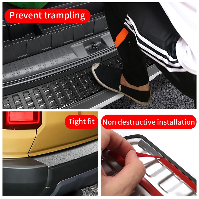 For Toyota Land Cruiser 250 2024 Threshold Accessories Prado LC250 Trunk Tailgate Door Guard Pedal Cover Decoration Body Kit