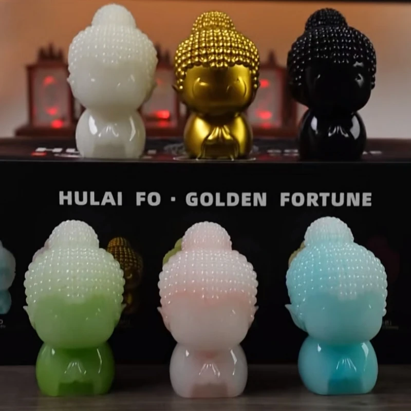 

Подлинная серия Hulai Fo Golden Fortune, слепая коробка, автомобильная настольная коллекция, украшение, счастливая фигурка, кукла, загадочная коробка, игрушки, подарок