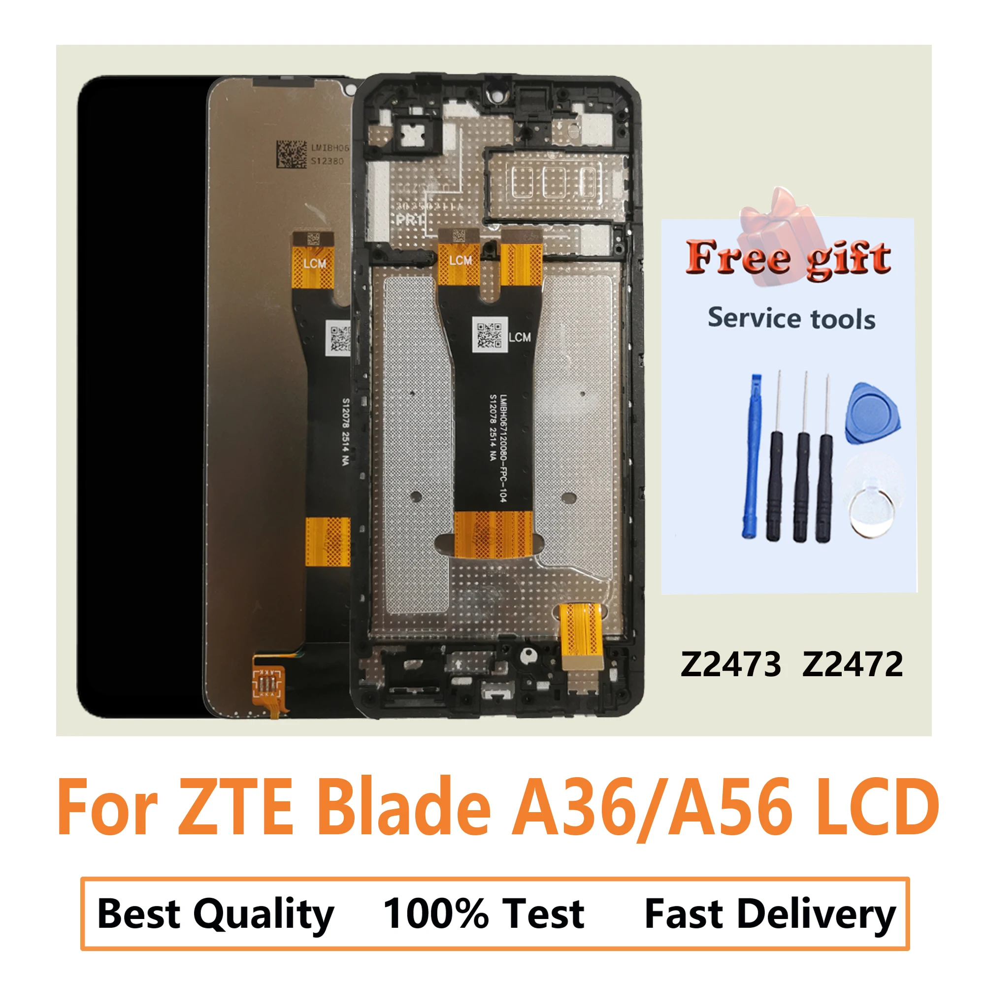 6.75' Original Lcds For ZTE Blade A36 Z2472 LCD Display Touch