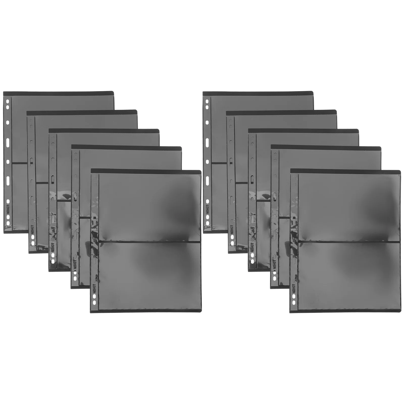 10pcs Stamp Stock Pages Transparent Premium Material For Coin Holder Card Collectors Album Durable Stamp Collection Inserts Safe