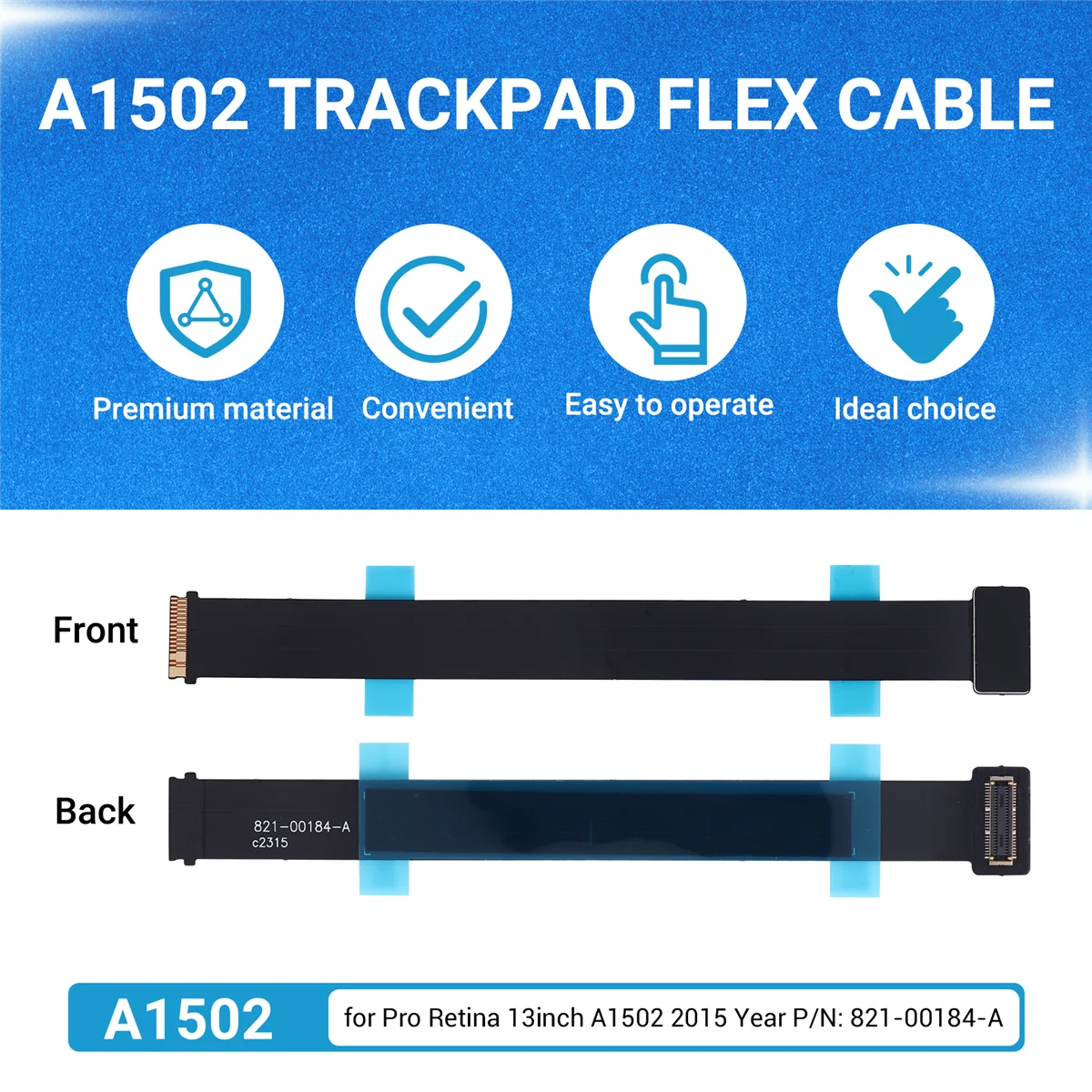 AT08 جديد A1502 كابل مرن للوحة التتبع لـ Pro Retina 13 'A1502 كابل لوحة التتبع MF839 MF840 821-00184-A 2015