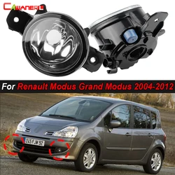 2 X Car H11 Front Bumper Fog Light Assembly Halogen LED Lamp with Lampshade For Renault Modus Grand Modus 2004-2012