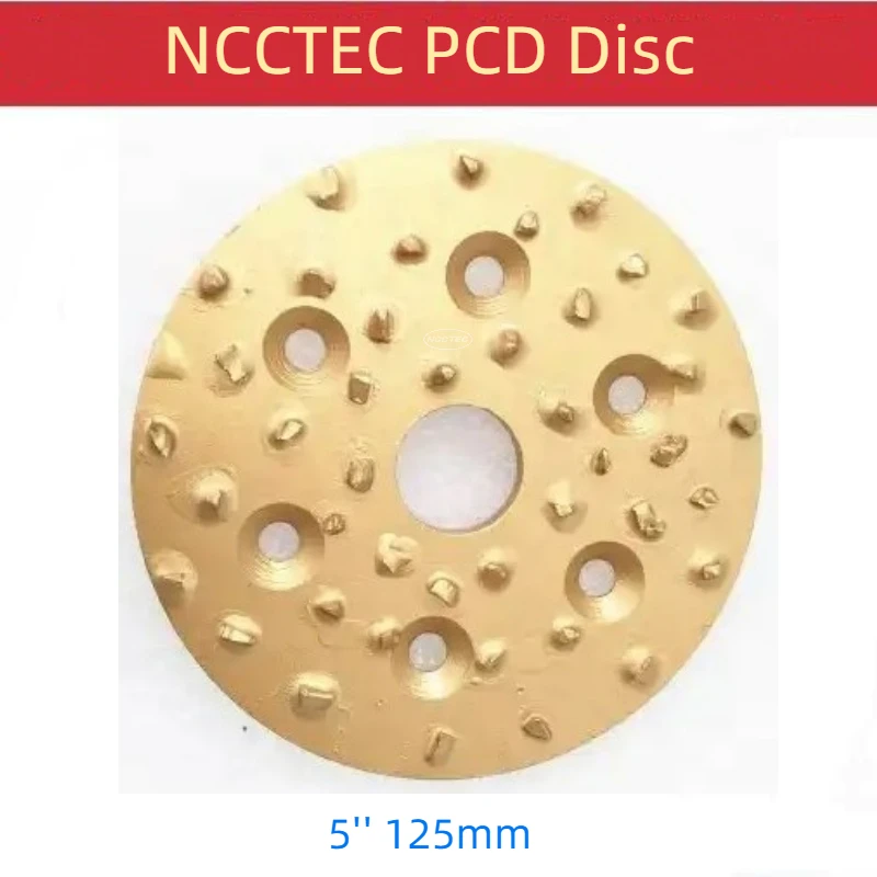 [PCDs Shredded Segments] 5pcs 5'' Diamond PCD Grinding Pad Disc Disk 125mm Plate Wheel for Remove Epoxy Glue Paint of Concrete