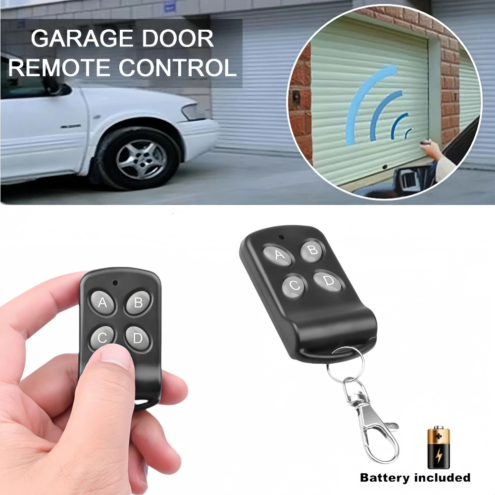 433MHz Door Remote Control Cloning Duplicator Key Fob A Distance 4 Channel Remote Control Clone Fixed Code For Gate Garage Door