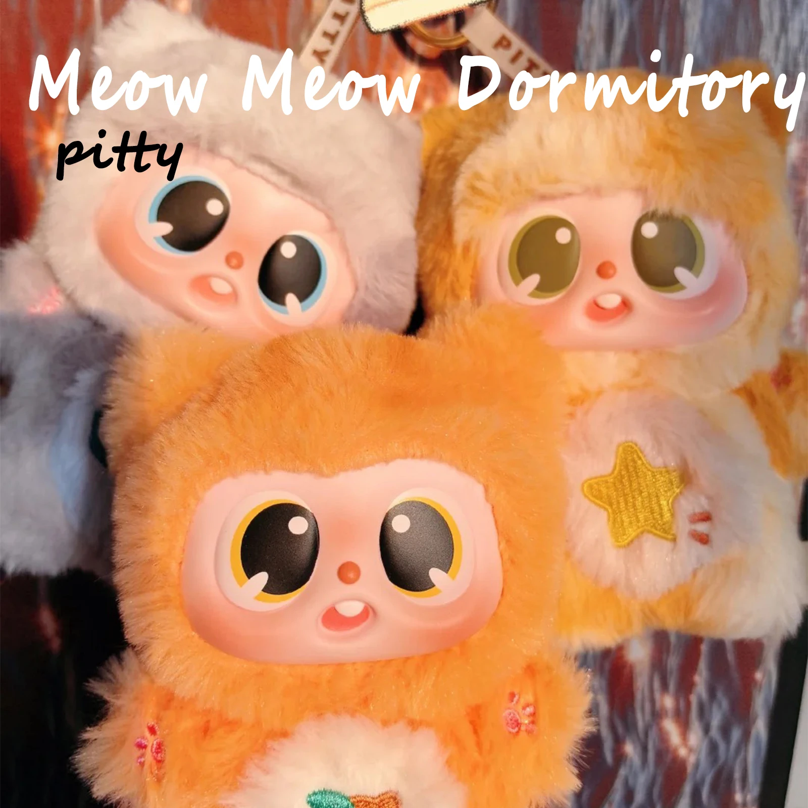 

Pitty Meow Meow Dormitory Series Vinyl Doll Plush Blind Box Cute Plush Backpack Pendant Bag Decoration Figure Model Collect Gift