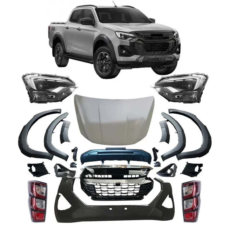 

Hot Selling Precise Fit Bumper Body Kit For Dmax 4X4 2019-2023 Upgrade To 2025 V Cross Style