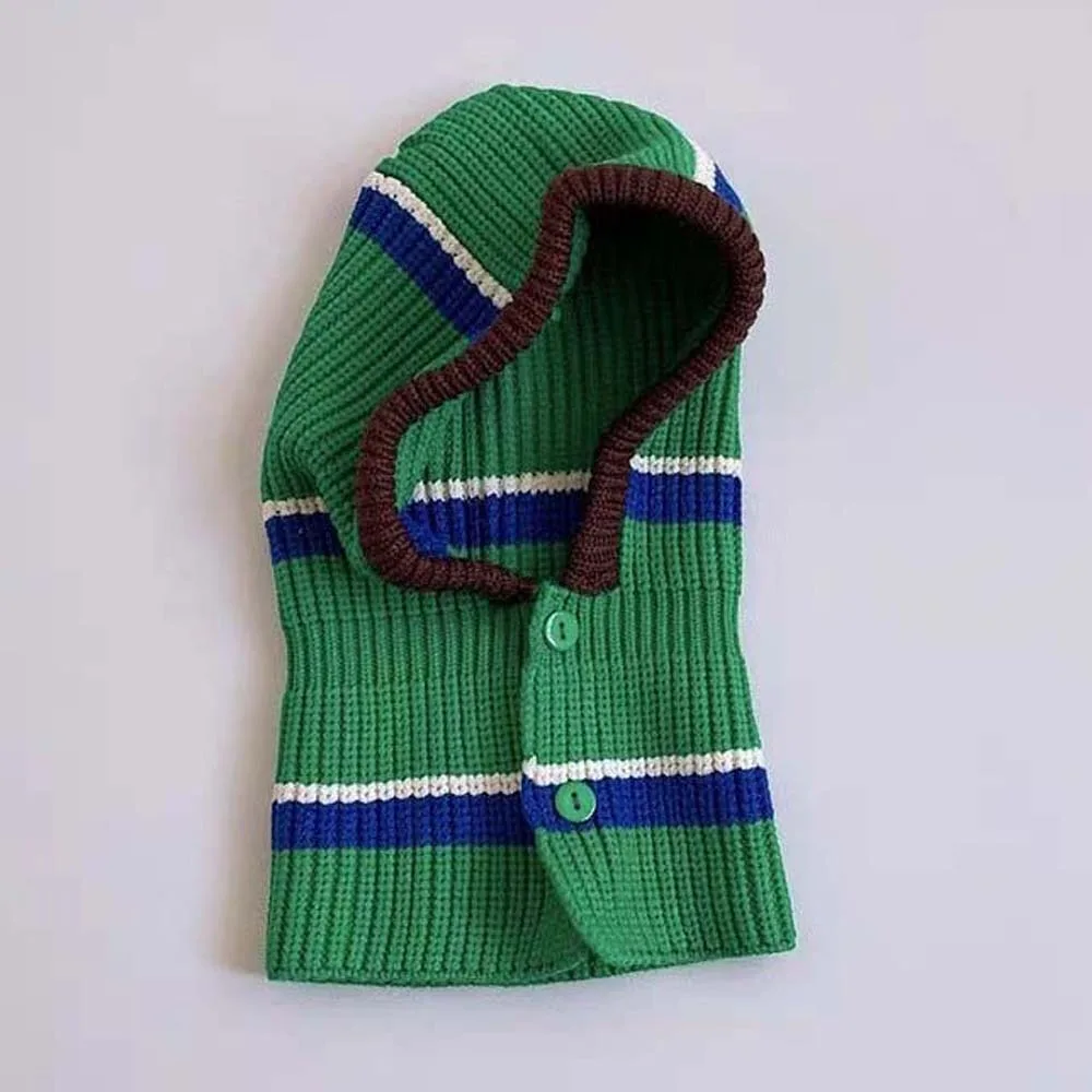 شخصية لينة الطفل محبوك قبعة قبة زر الرضع البلوز قبعة مرنة Brimless الرضع بالاكلافا القبعات في الهواء الطلق