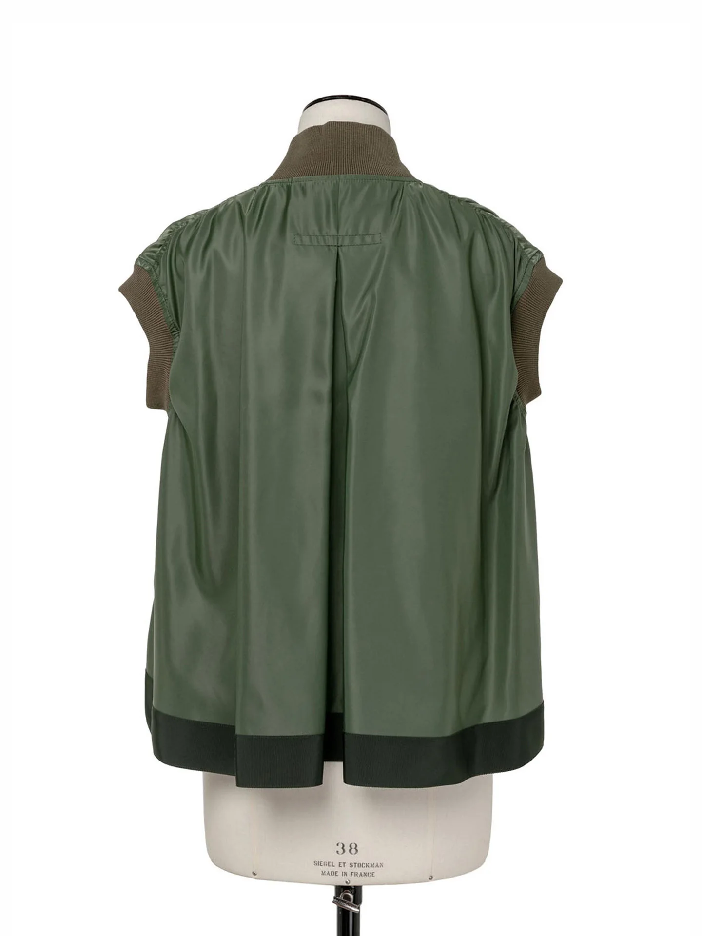 SACAI Nylon Zipper Vest Casual Patchwork Stand Collar Tank Top Women's Outerwear Spring 2026 Fashion Ladies' Sleeveless Jacket