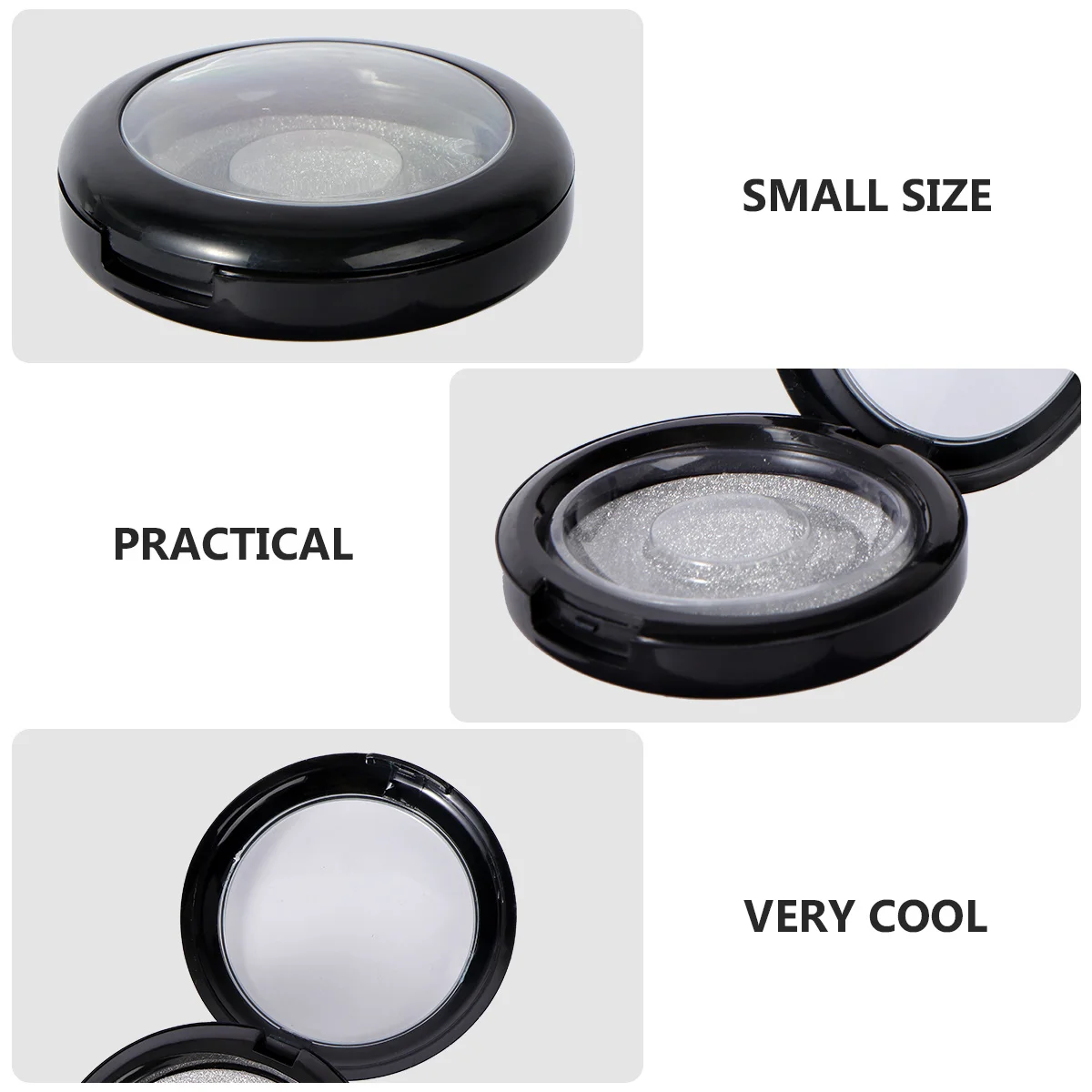 กล่องใส่ขนตาปลอมทรงกลม 1 ชิ้น คุณภาพสูง ผลิตจากพลาสติก ดีไซน์เรียบหรู ขนาดกะทัดรัด เหมาะสำหรับใช้ที่บ้านหรือพกพาเดินทาง