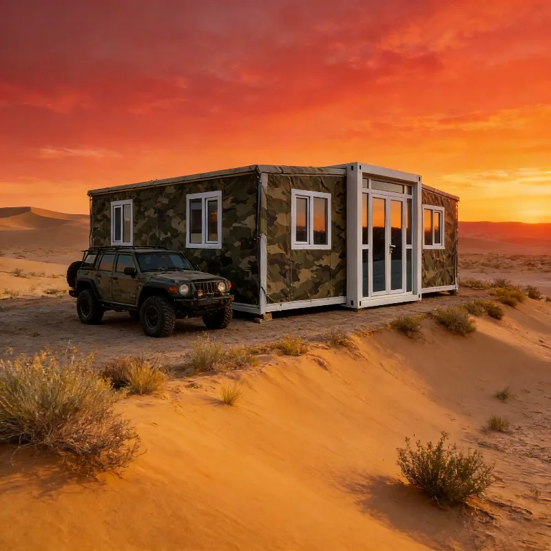 Expandable Container House 40ft 2-4 Bedroom Prefab Villa Luxury Foldable Mobile Home with Bathroom Waterproof Steel for Hotel