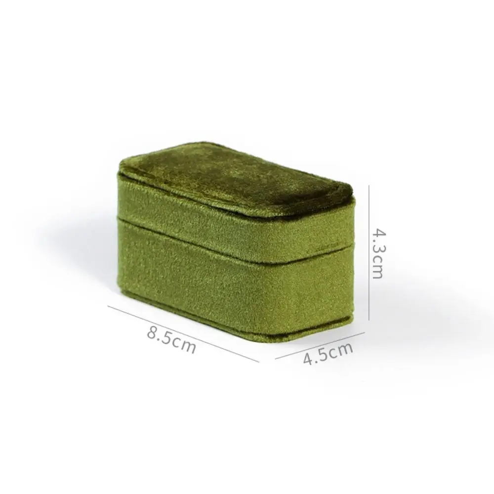 

Модная высококачественная шкатулка для драгоценностей, бархатная мини-кольцо, серьги, коробка для хранения, элегантный футляр для драгоценностей