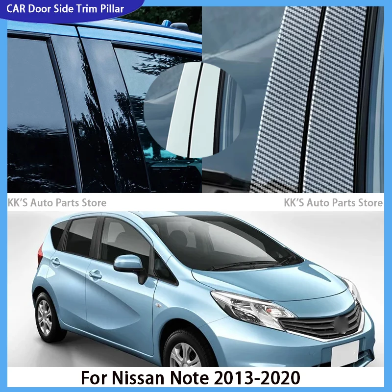 

Fit For Nissan Note 2013 2014 2015 2016 2017 2018 2019 2020 Glossy Black Pillar Posts Window Cover Door Trim Accessories