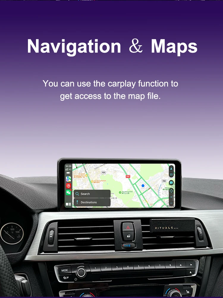 AUTOTOP 10,25 Zoll Linux Wireless Carplay Touchscreen Android Auto für BMW 3er/4er Reihe F30 F31 F32 F33 F34 F36 G20 2018 EVO System – Detail 8