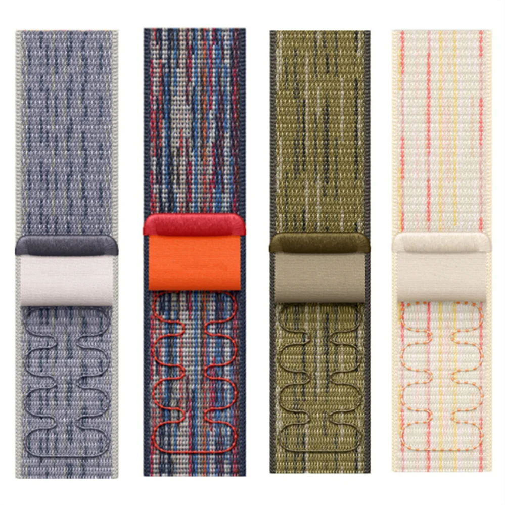 Armbänder für Apple Watch 45mm 46mm 42mm 49mm 44mm, Nike Nylon Sport Loop Armband, Correa iWatch 11 10 9 8 7 6 5 Se Ultra 3 – Detail 2
