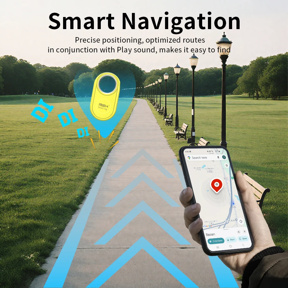 RSH 4PCS GPS-Tracker für Samsung Global Finder Arbeiten Sie mit Android Google's Find Hub Anti-Verlust-Warnungen Smart Tag Sound Fast Locator – Detail 5