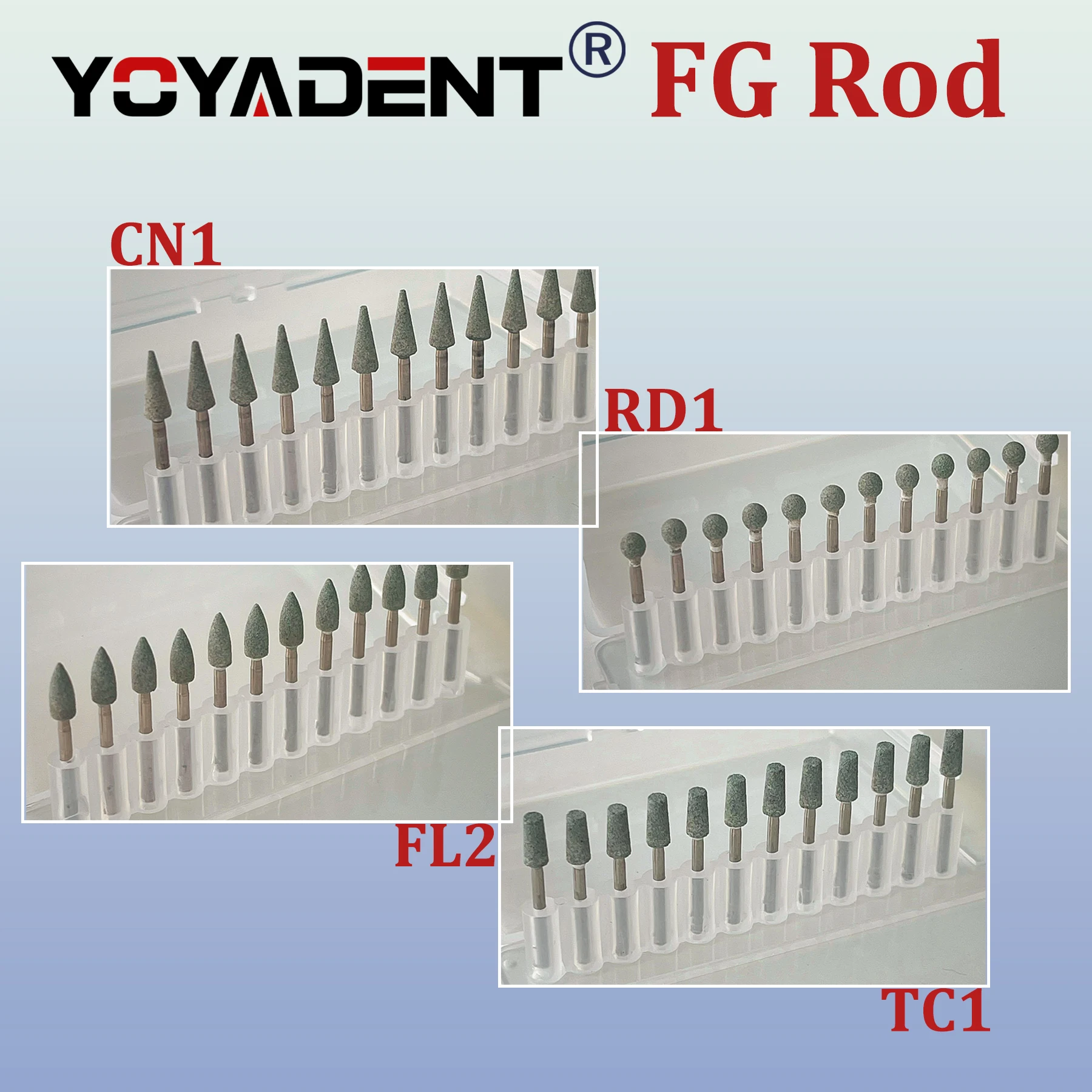 

Dental Green Polishing Stones Flame Cone Round Shape Polishing Burs For Porcelain Resin FG Burs FL2 CN1 RD1