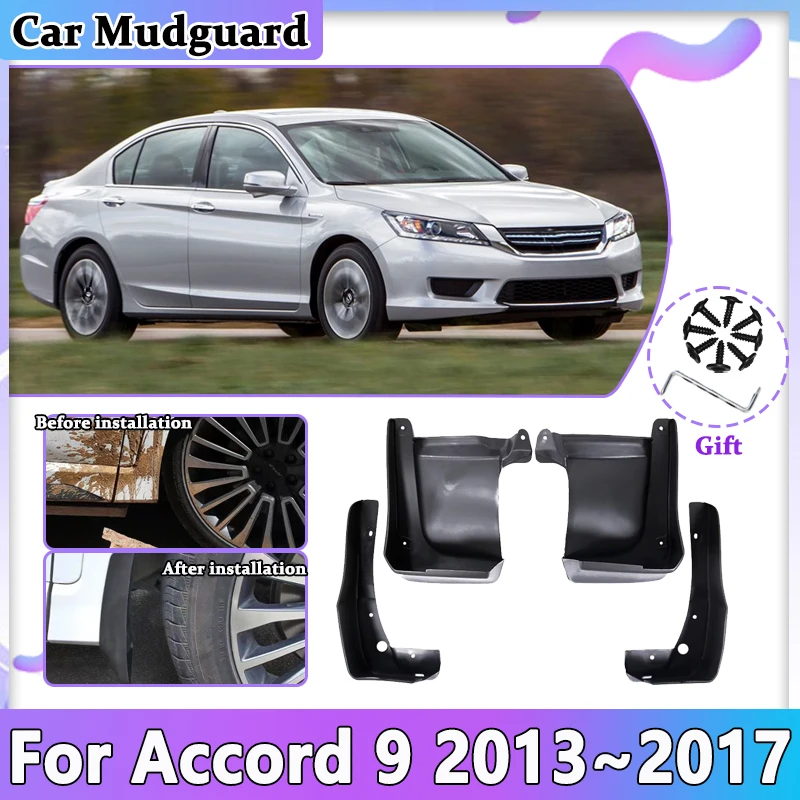 

Car Accessories For Honda Accord 9th Gen CR CT 2013~2017 Anti-splash Mudguard Splash Mud Flap Guard Front Wheel Fender Mudflaps