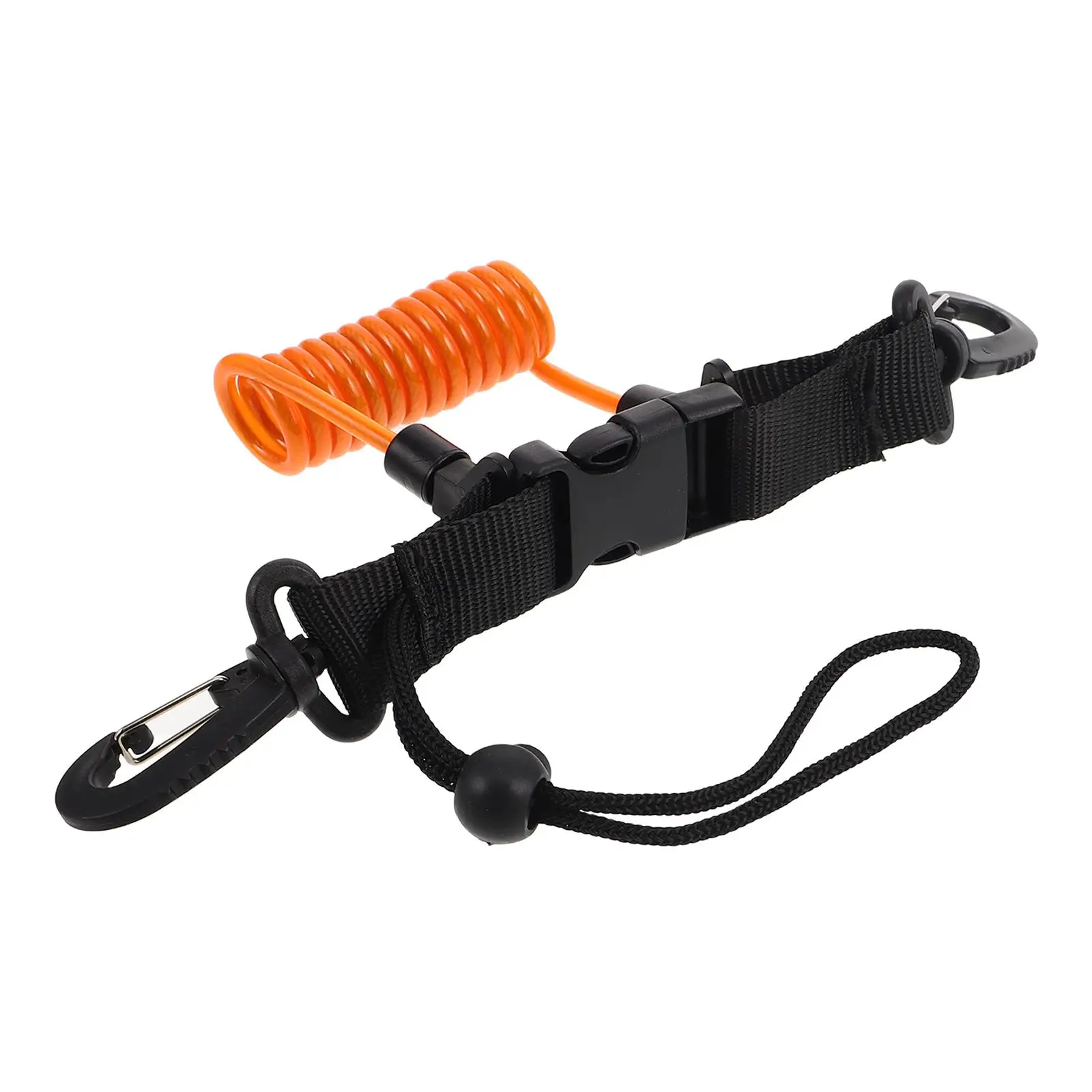 

Diving Camera Rope Lanyard Black Retractable Coiled Strap Quick Release Wristband Durable Spring Scuba Accessorie Underwater