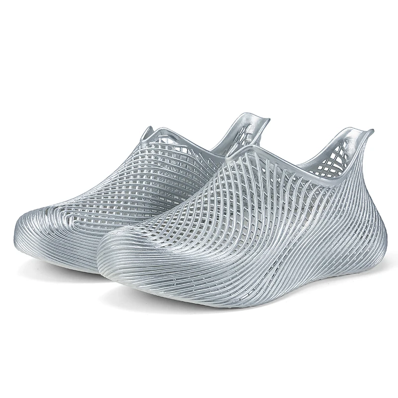 [Schlicht & Hochwertig] Herren Sommer Neue Mesh-Lochschuhe, 3D-Strukturiert, Rutschfest, Atmungsaktiv für Outdoor, Strand und Bachspaziergänge – Detail 6
