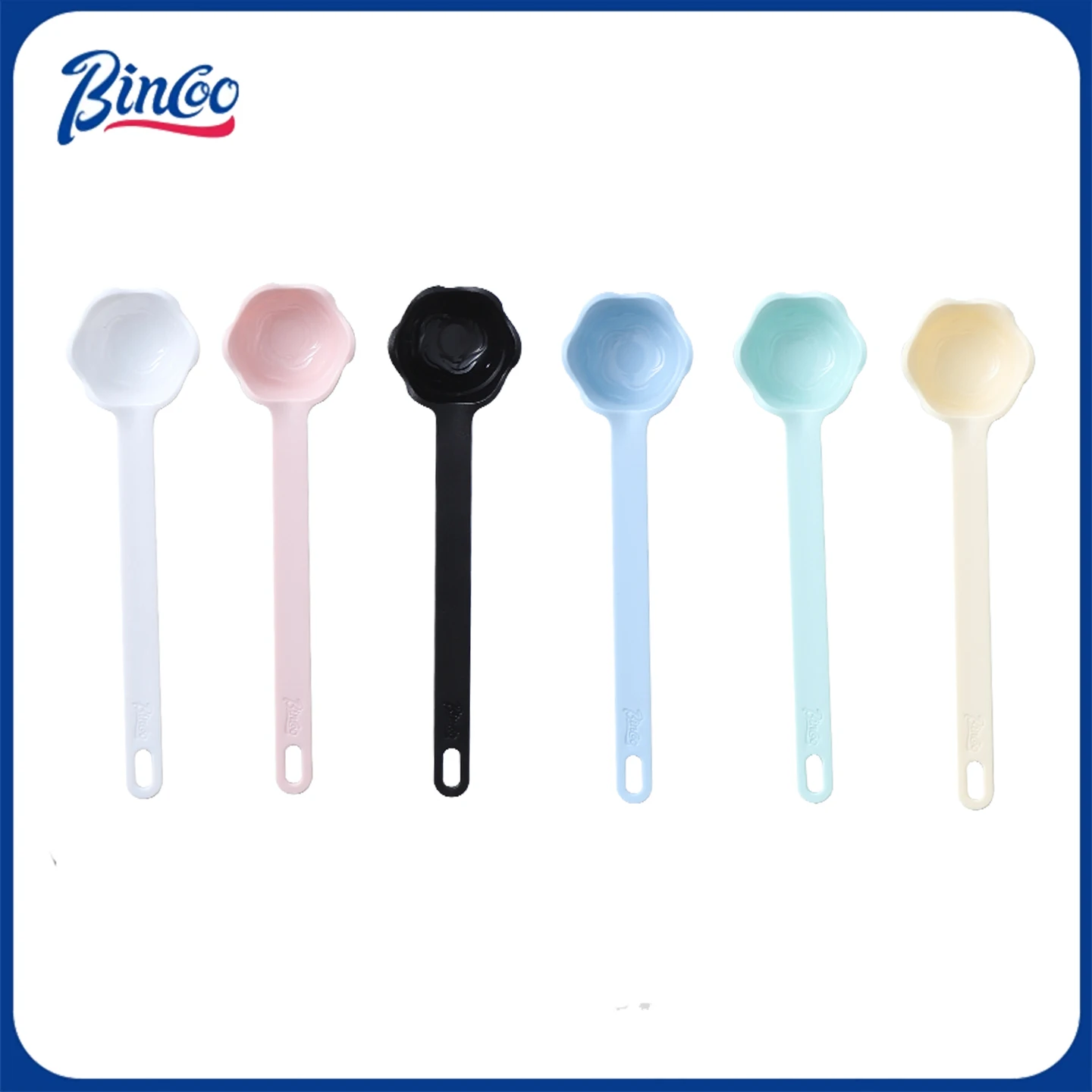 Bincoo rose coffee spoon color short coffee measuring spoon long handle powder spoon light household kitchen utensils