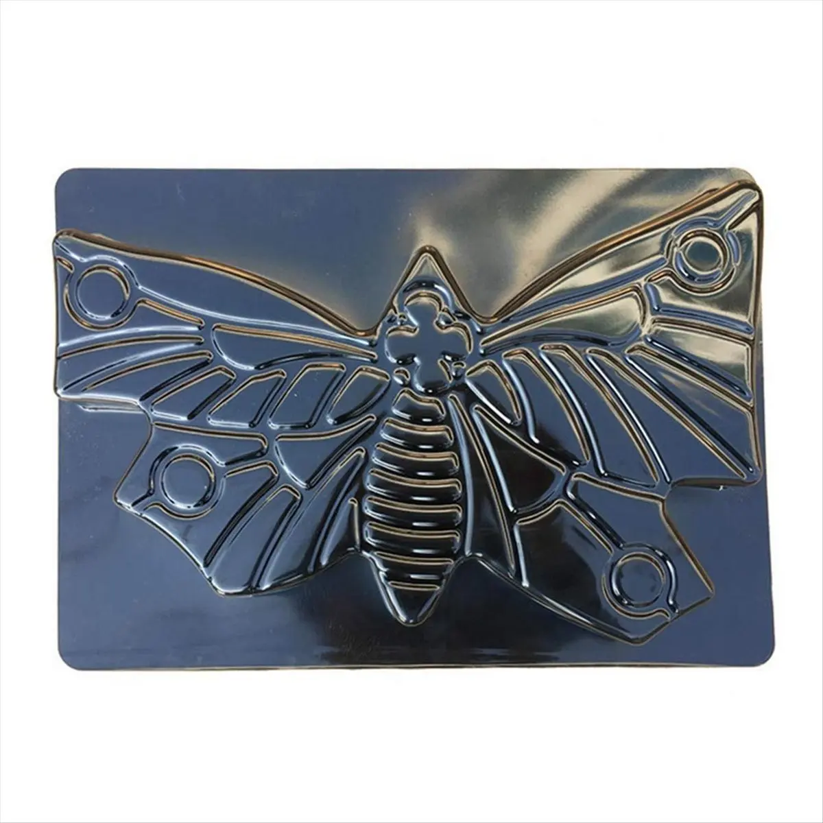 A75K Path Maker Butterfly Stepping Stone Mold Concrete Cement Brick Mould for Park Garden Path Black for Patio