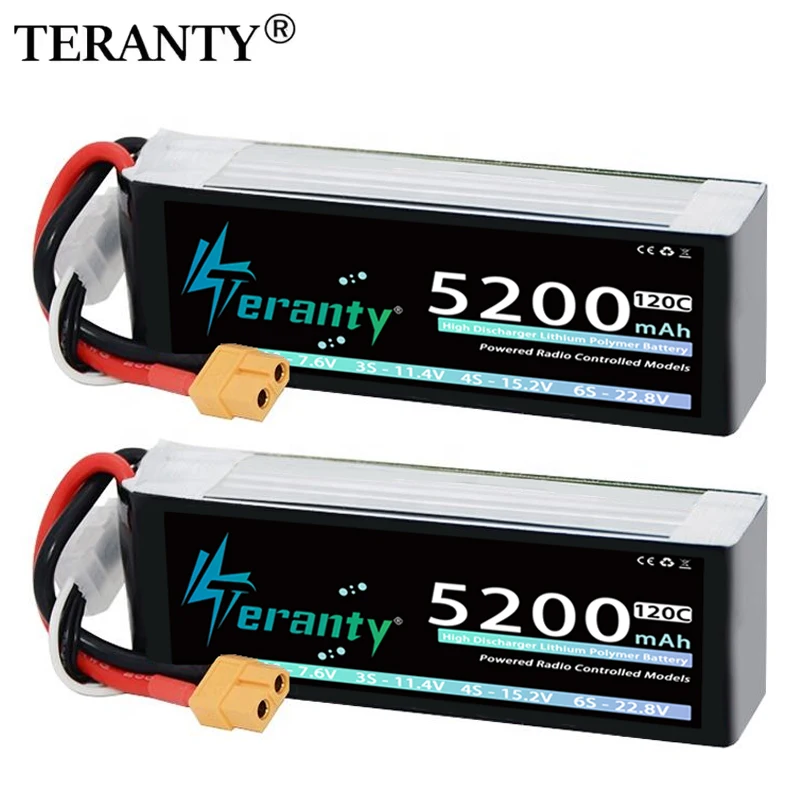 TERANTY 3S 5200mAh 11.1V 80C 11.4V 120C Lipo Battery With T XT60 XT90 Connector 3S Lipo Battery for RC Car Airplane Trucks Boats