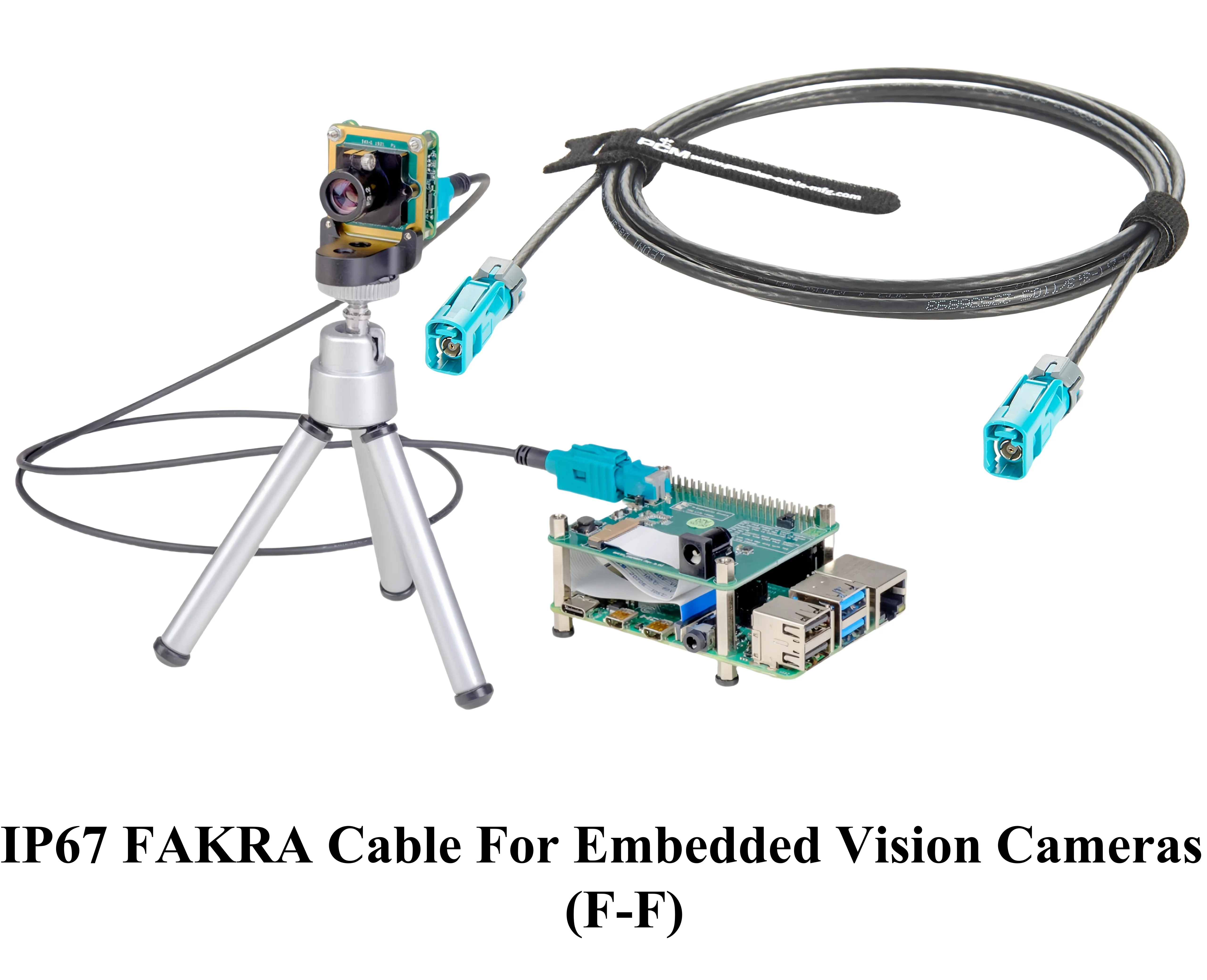 IP67 Rosenberger Fakra Z Buchse-zu-Buchse HF-Koaxialkabel 59Z163-003-Z Fahrzeug-GPS-Antennenkabel für GMSL2 FPD-Link III Kamera – Detail 1