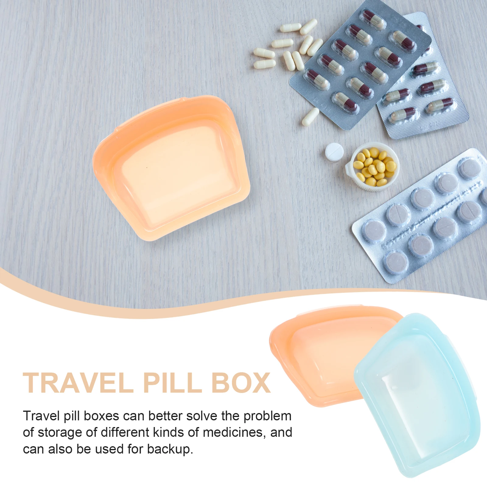 

4pcs Medicine Pouch Travel Small Clear Silicone Bags Reusable Storage For Pills Earplugs Jewelry Portable Medication Bag