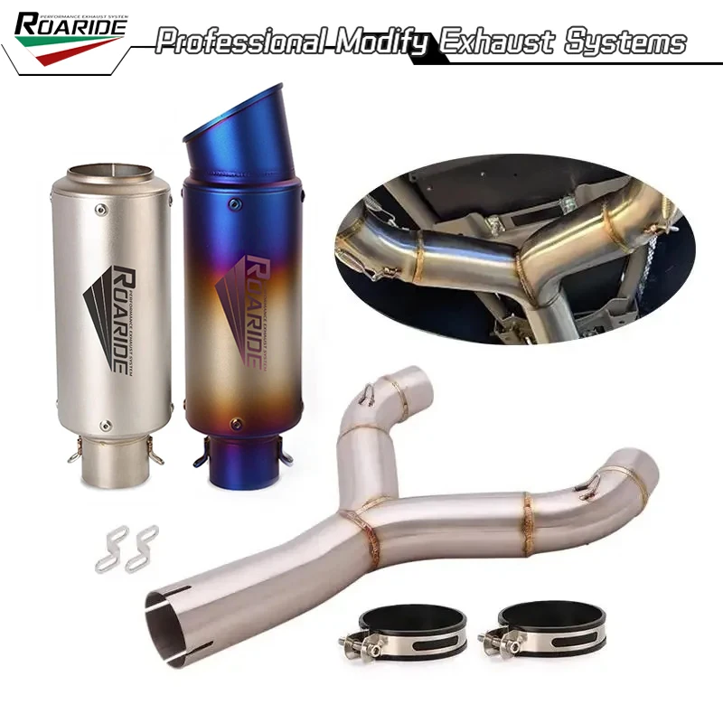 

Slip On Exhaust Tips Middle Link Pipe 51MM For Aprilia Shiver 750 2008-2017 Motorcycle Muffler Tail Escape Steel Connect Tube