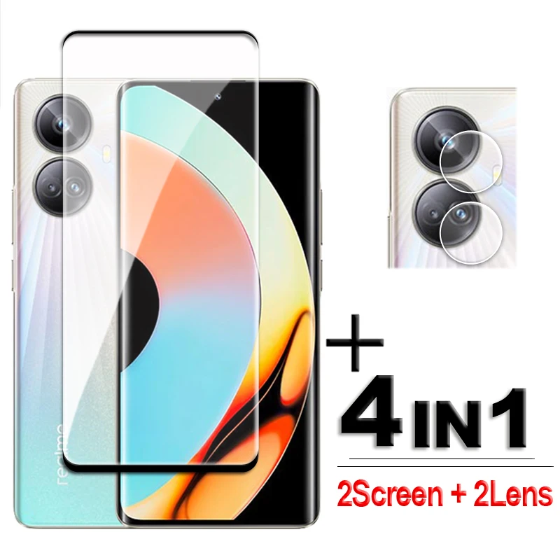 

For Realme 10 Pro Plus Glass 3D Curved Screen Protector For Realme 10 11 Pro+ Tempered Glass For Realme 10 11 Pro Plus Lens Film