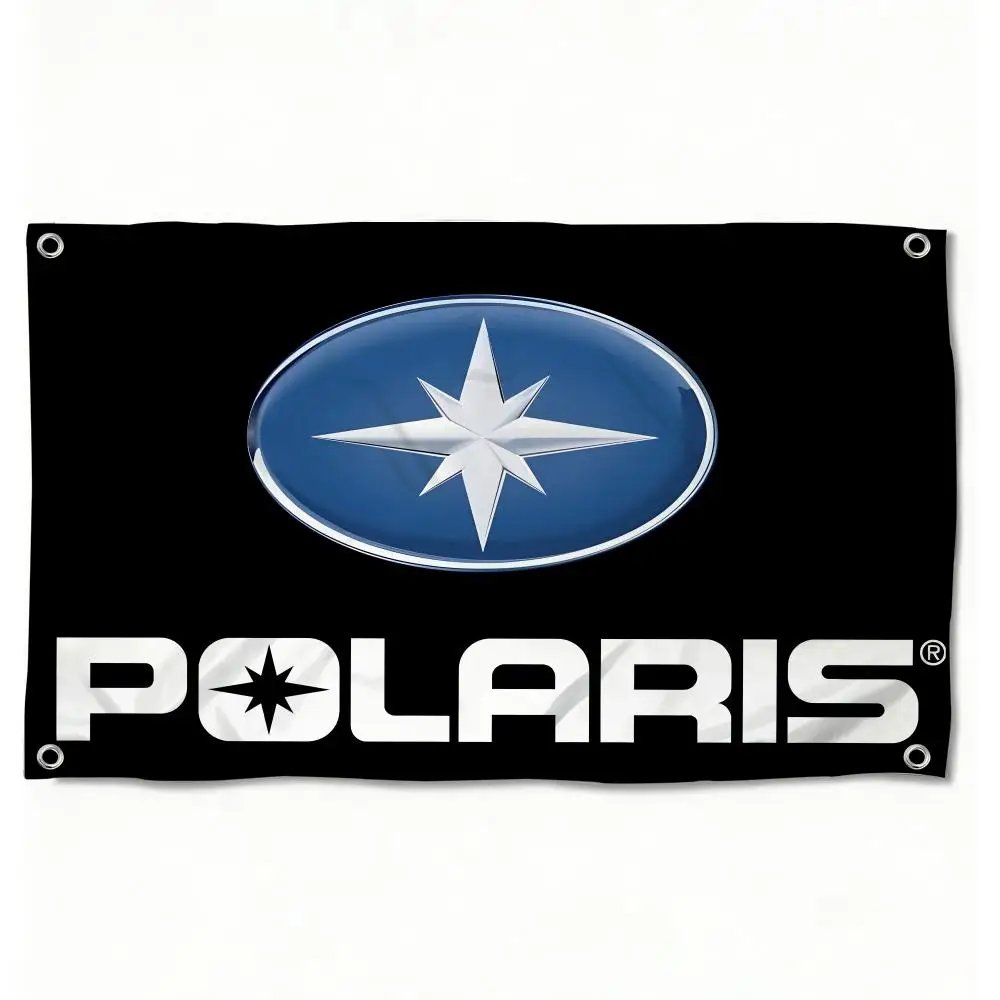 Fashion Logo P-Polaris Flags Horizontal High Density Knitted Fabric European Simple For Durable Outdoor Indoor Use